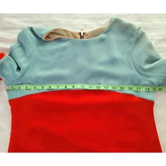Heidi‎ merrick double silk Huntington Colourblock dress size 4 - Picture 7 of 11